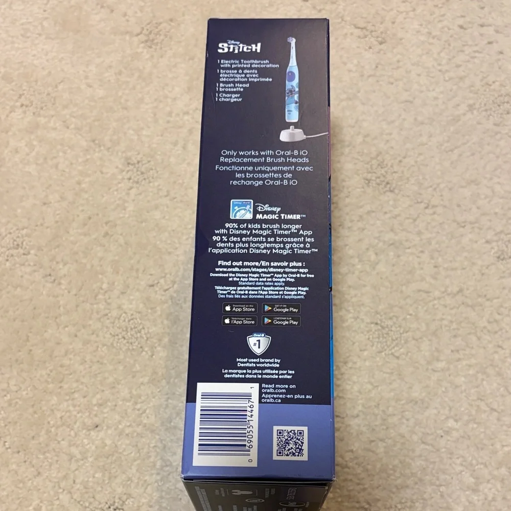Limited Edition New in Box Oral-B iO Kids Electric Toothbrush with Stitch Design